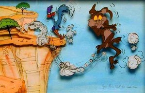 coyote over thin air